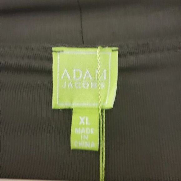 Adam Jacobs Satin Drape Front CoverUp Jacket Top - Picture 8 of 10